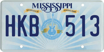 MS license plate HKB513