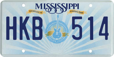 MS license plate HKB514