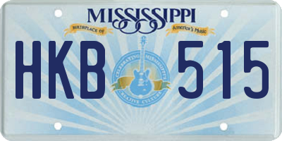 MS license plate HKB515