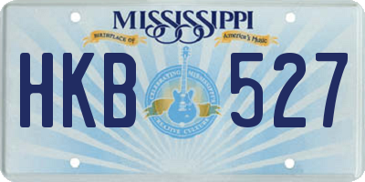 MS license plate HKB527