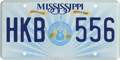 MS license plate HKB556