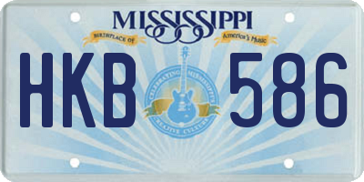 MS license plate HKB586