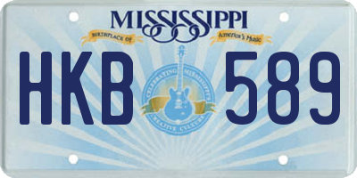 MS license plate HKB589