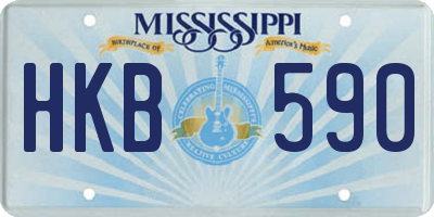 MS license plate HKB590