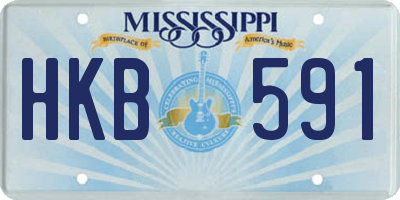 MS license plate HKB591