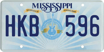 MS license plate HKB596