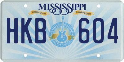 MS license plate HKB604