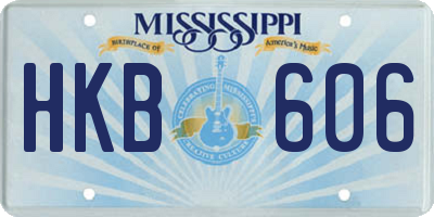 MS license plate HKB606