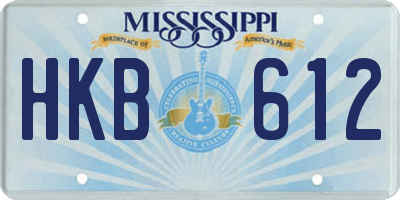 MS license plate HKB612