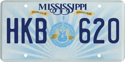 MS license plate HKB620