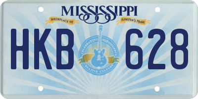 MS license plate HKB628