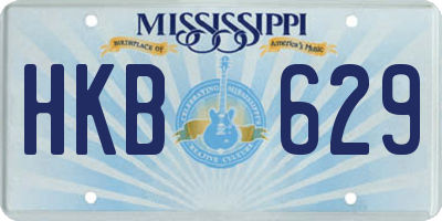 MS license plate HKB629
