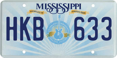 MS license plate HKB633