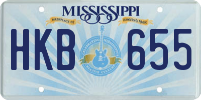 MS license plate HKB655