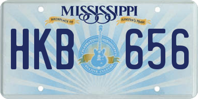 MS license plate HKB656