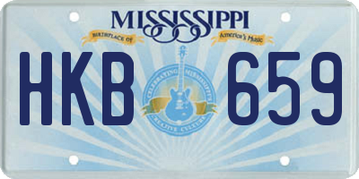MS license plate HKB659