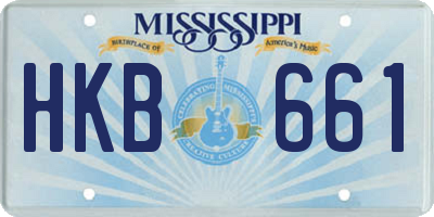 MS license plate HKB661