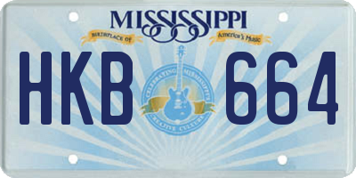 MS license plate HKB664