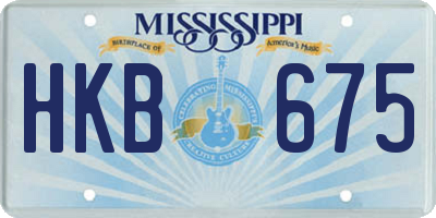 MS license plate HKB675