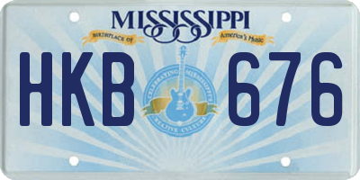 MS license plate HKB676