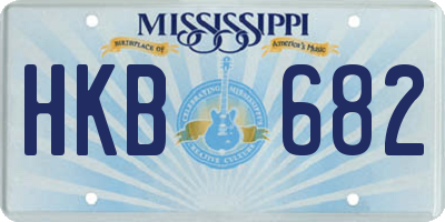 MS license plate HKB682