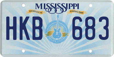 MS license plate HKB683