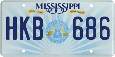 MS license plate HKB686