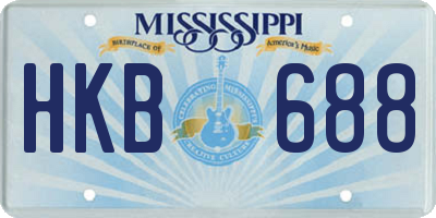 MS license plate HKB688