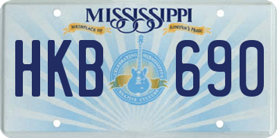 MS license plate HKB690