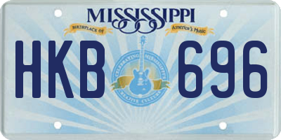 MS license plate HKB696