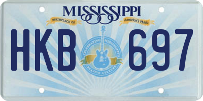 MS license plate HKB697
