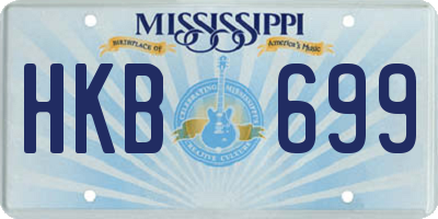 MS license plate HKB699
