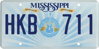 MS license plate HKB711