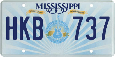 MS license plate HKB737