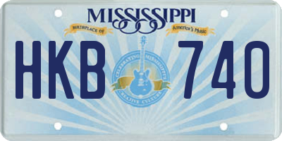 MS license plate HKB740