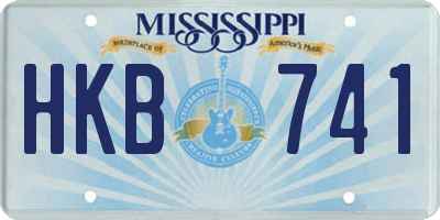 MS license plate HKB741