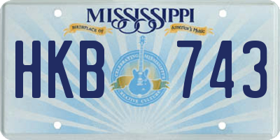 MS license plate HKB743