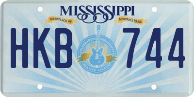 MS license plate HKB744