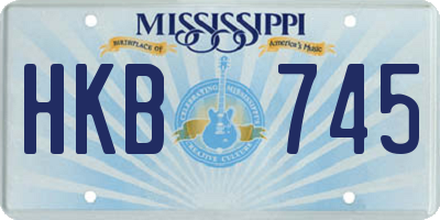 MS license plate HKB745