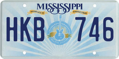 MS license plate HKB746