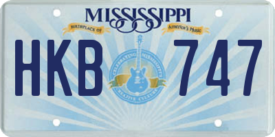 MS license plate HKB747