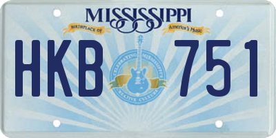 MS license plate HKB751