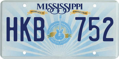 MS license plate HKB752