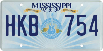 MS license plate HKB754