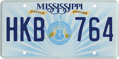 MS license plate HKB764