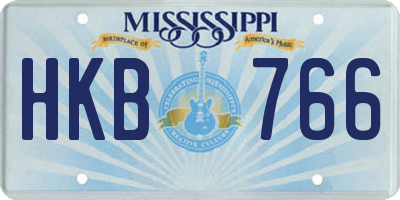 MS license plate HKB766