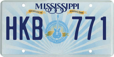 MS license plate HKB771