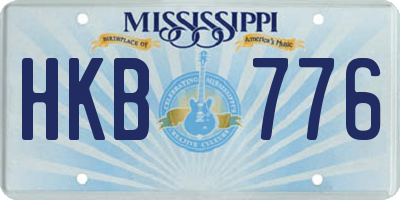 MS license plate HKB776