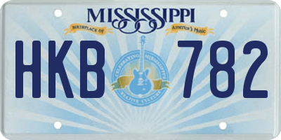 MS license plate HKB782