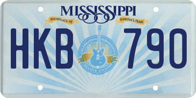 MS license plate HKB790